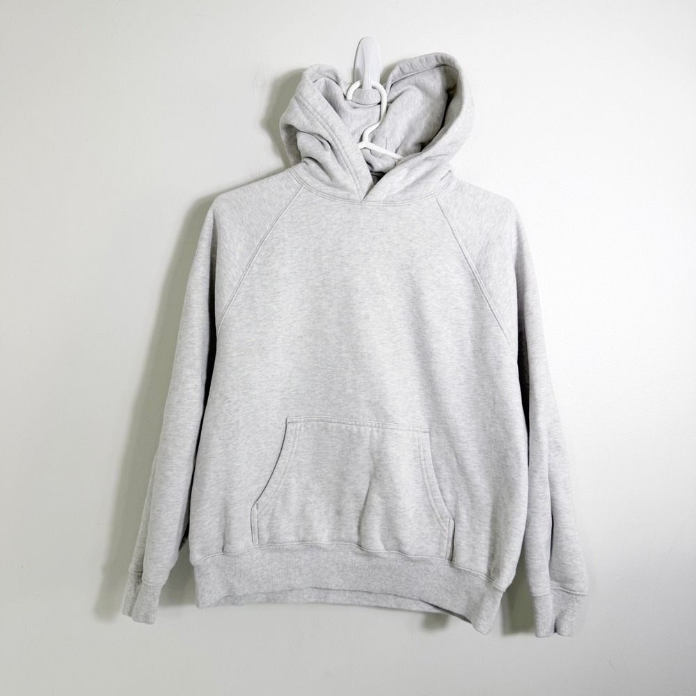 Aritzia Sweatfleece Cozy Fleece Mega Fit Hoodie Women 2XS Gray Raglan Pullover